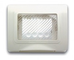 Weatherproof plate flush-mounted rectangular 3 modules S44 white — SOMEF 44SP03B