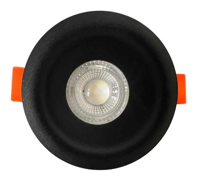 LUMOS rounded raised MONO black recessed spotlight trim