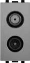 STIEL ALPHA 1-module TV-SAT splitter socket matt grey