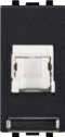 STIEL ALPHA Cat.6A UTP RJ45 socket carbon black