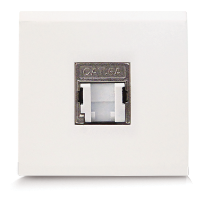 Prise informatique CAT 6A 2 modules CLARA 43 — SOMEF 431028C6A/2
