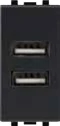 STIEL ALPHA 2.1A dual-port USB charger carbon black