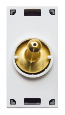 Interrupteur à bouton-poussoir à levier blanc, NEW STYLE / ENGLAND STYLE laiton 44 — SOMEF 444053OT
