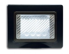 Weatherproof plate flush-mounted rectangular 3 modules S44 dark grey — SOMEF 44SP03GLS