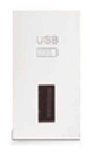 USB charger 1,5 A 1 module white — SOMEF 45383SBR
