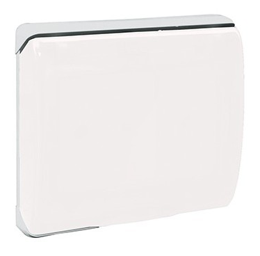 Weatherproof plate flush-mounted square 1 module S45 cover rigid white — SOMEF 45SPQ01BB