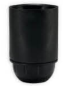 STIEL black smooth-body E27 lampholder