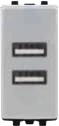 STIEL ALPHA 2.1A dual-port USB charger silver