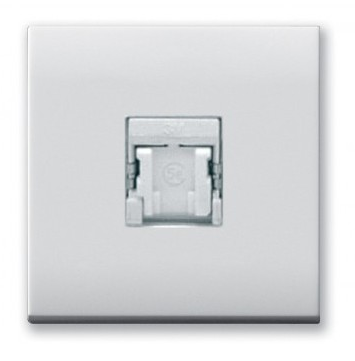 Prise informatique 8+1 plots RJ45 cat 6 FTP carree DOMUS 44 — SOMEF 441029C6S2