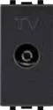 STIEL ALPHA Ø9.52mm TV socket carbon black