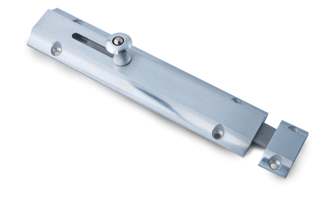 Profiled brass or aluminium door bolts