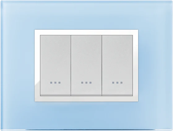STIEL ALPHA azure-blue cut-glass finishing plate — 707/3BL