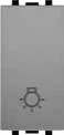 STIEL ALPHA push-button with light symbol matt grey