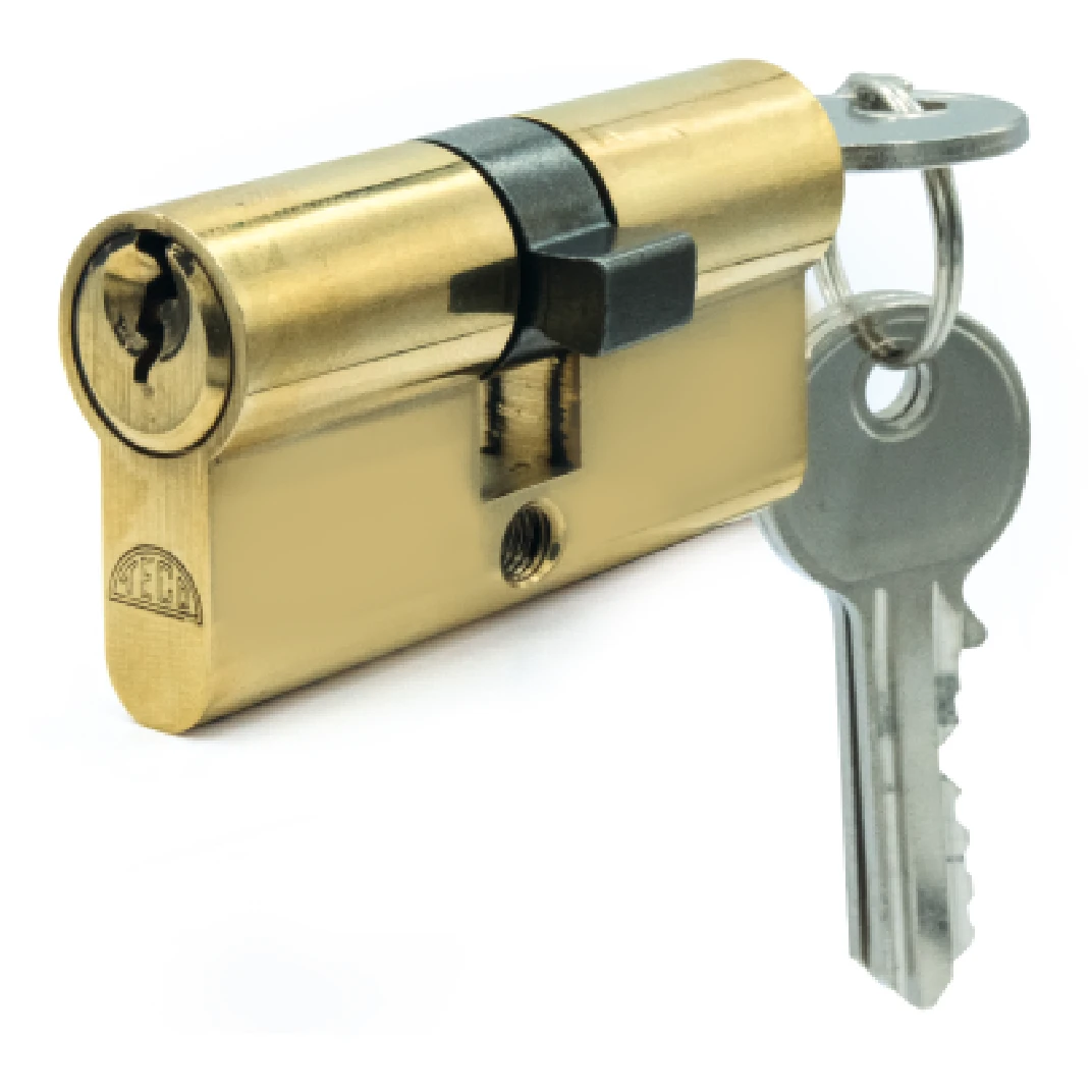 60 mm euro cylinder — brass finish
