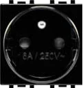 Prise 2P+T 16A 250V noir STIEL ALPHA