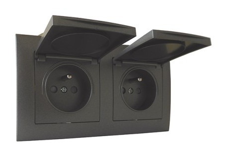 Weatherproof range black 2+2 modules — SOMEF