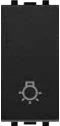 STIEL ALPHA push-button with light symbol carbon black