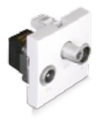 Prise combiné tv/fm/SAT carrée — SOMEF 45543-SBR