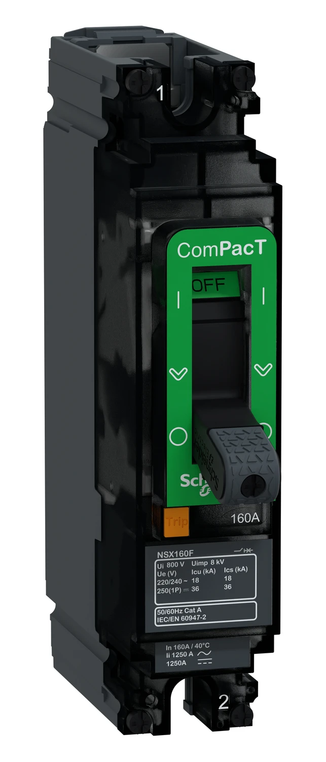 ComPacT NSX C16F1TM160 circuit breaker — 1P, 160 A, TM-D