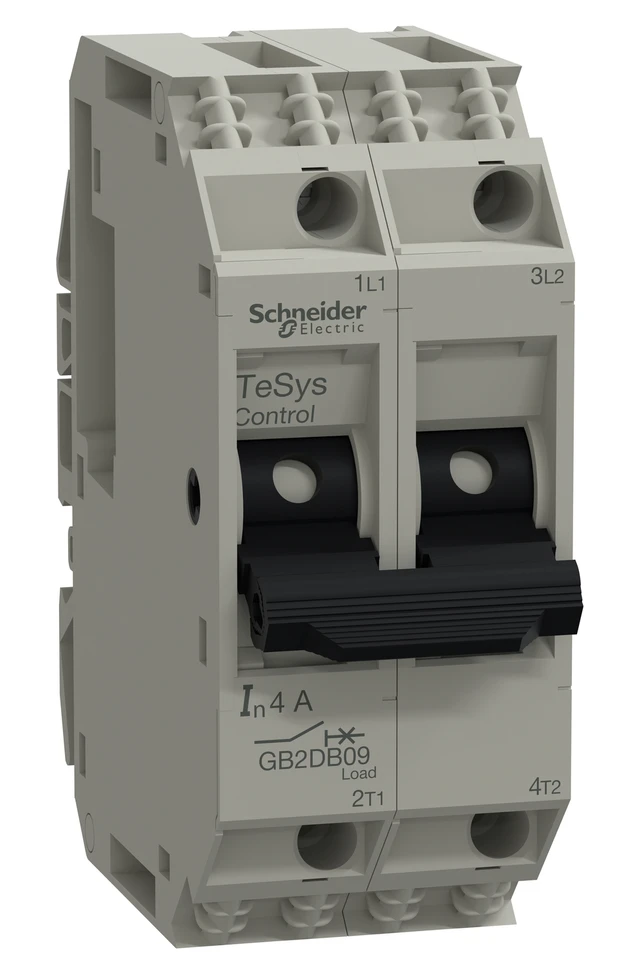 Disjoncteur auxiliaire TeSys GB2DB09 — 2P, Ith 4 A — Schneider Electric