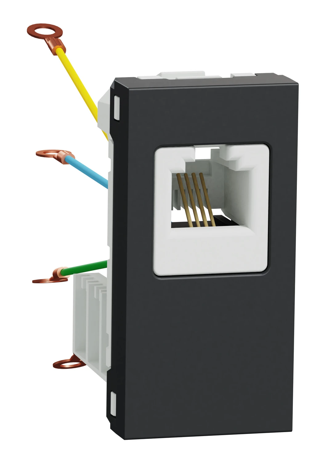 Prise téléphonique RJ12 New Unica NU349154 — anthracite — Schneider Electric