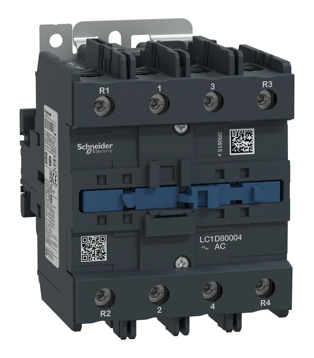TeSys Deca LC1D80004F5 contactor — 4P, 125 A AC-1, 110 V AC, 50 Hz control