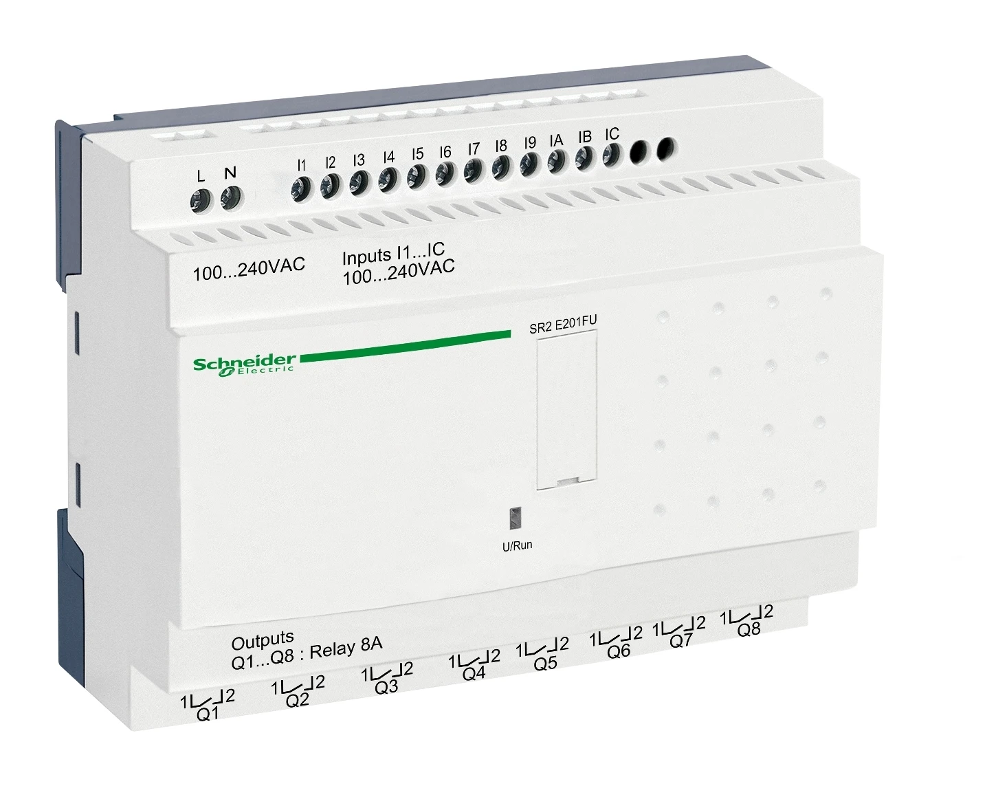 Zelio Logic SR2/SR3 SR2E201FU smart relay – 20 I/O – 100-240 V AC