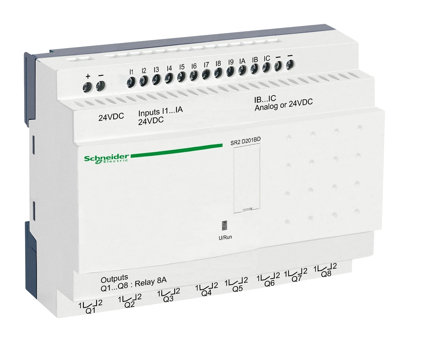 Zelio Logic SR2/SR3 SR2D201BD smart relay – 20 I/O – 24 V DC