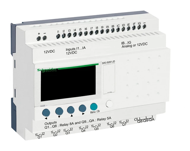 Zelio Logic SR2/SR3 SR3B261JD smart relay – 26 I/O – 12 V DC