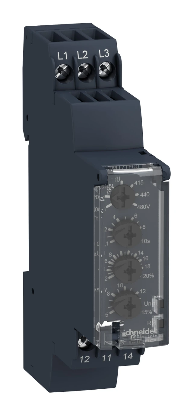 Three-phase monitoring relay RM17TE00 — 208...480 V AC — Schneider Electric
