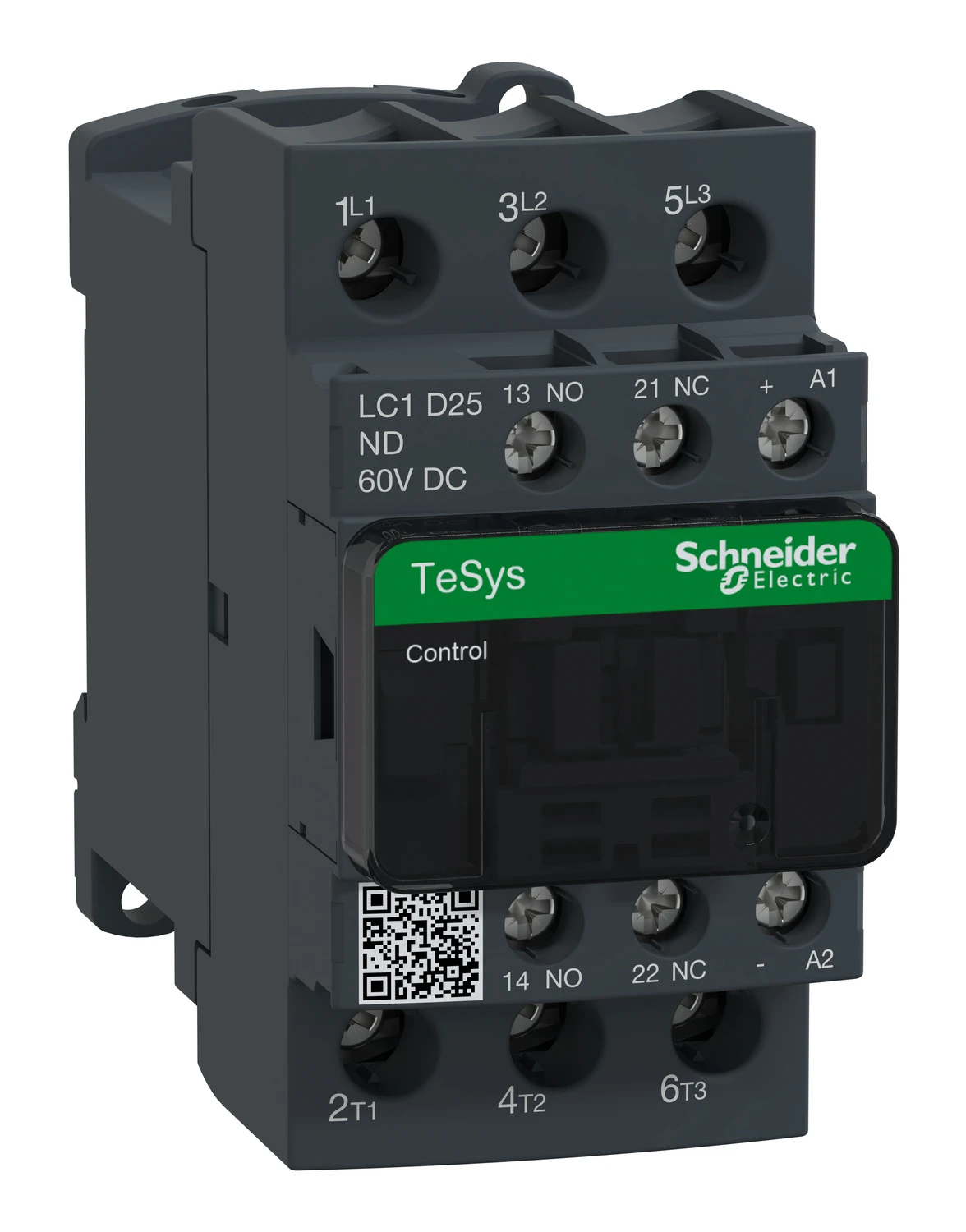 Contacteur TeSys Deca LC1D25ND — 3P, 25 A AC-3/AC-3e, commande 60 V CC