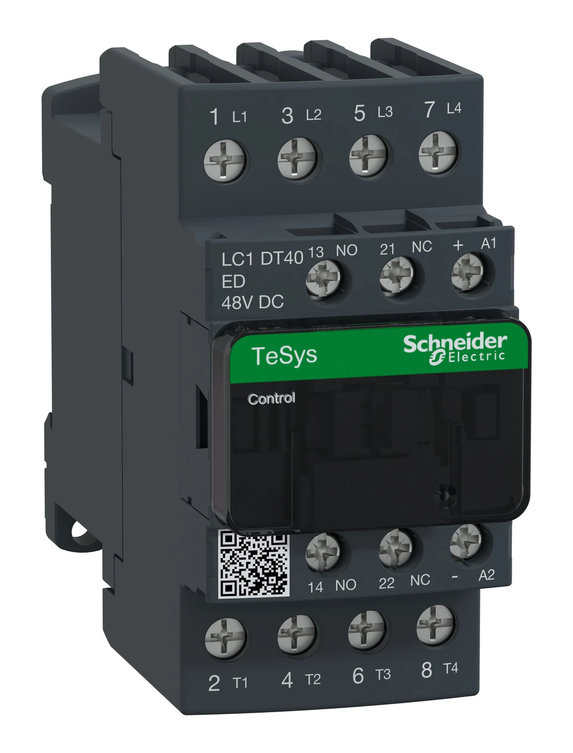 Contacteur TeSys Deca LC1DT40ED — 4P, 40 A AC-1, commande 48 V CC