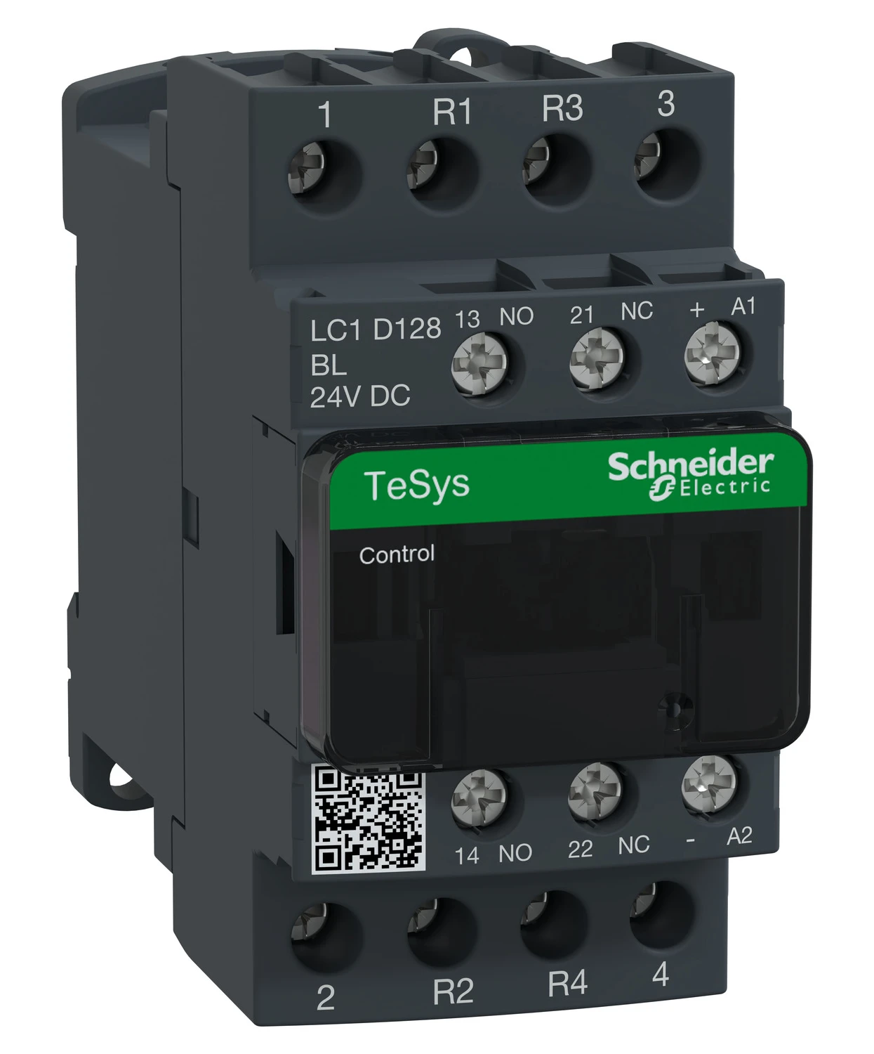 Contacteur TeSys Deca LC1D128BL — 4P, 25 A AC-1, commande 24 V CC, faible consommation