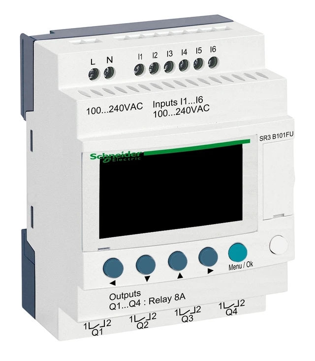 Zelio Logic SR2/SR3 SR3B101FU smart relay – 10 I/O – 100-240 V AC