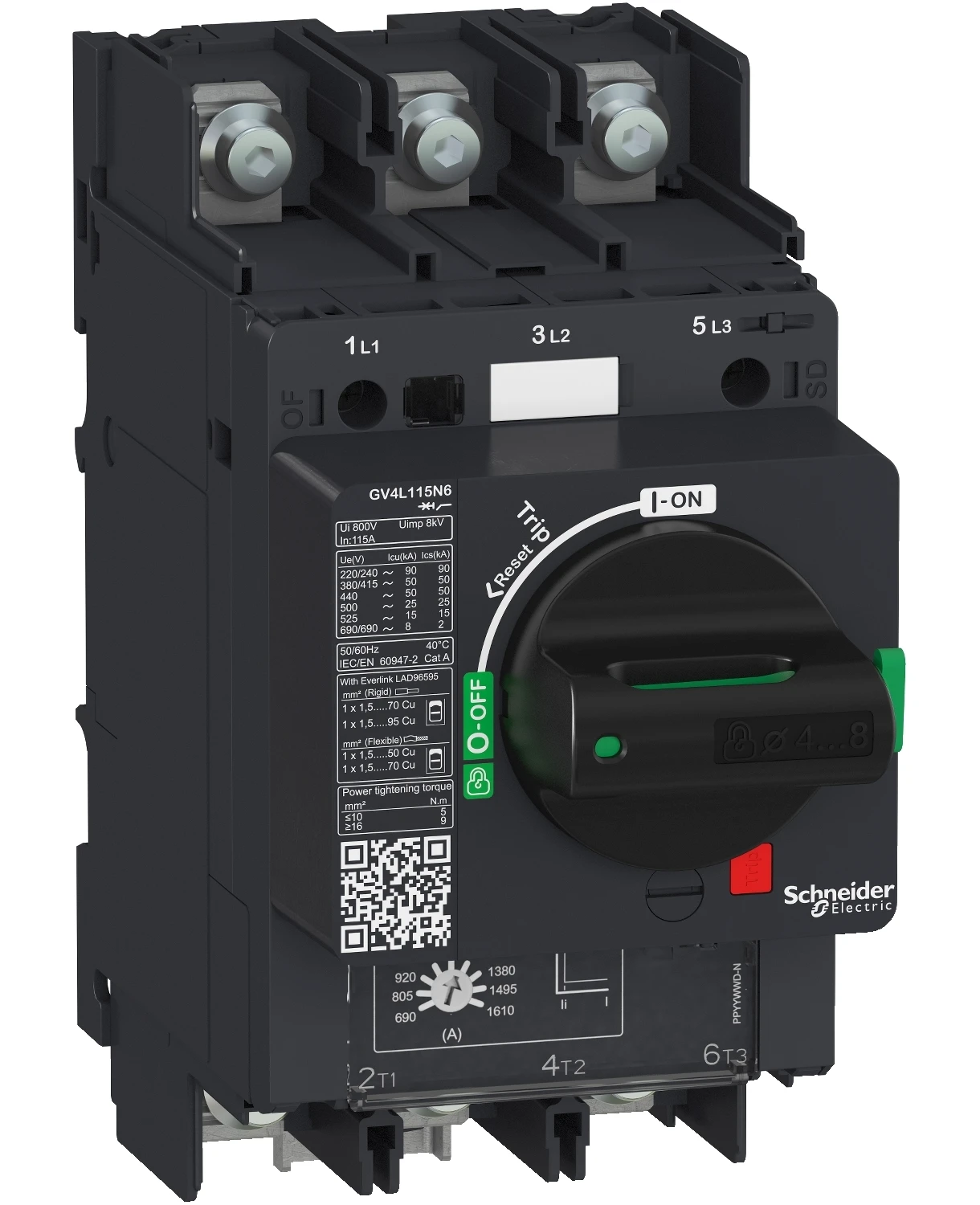 TeSys GV4L02N6 motor circuit breaker — 2 A