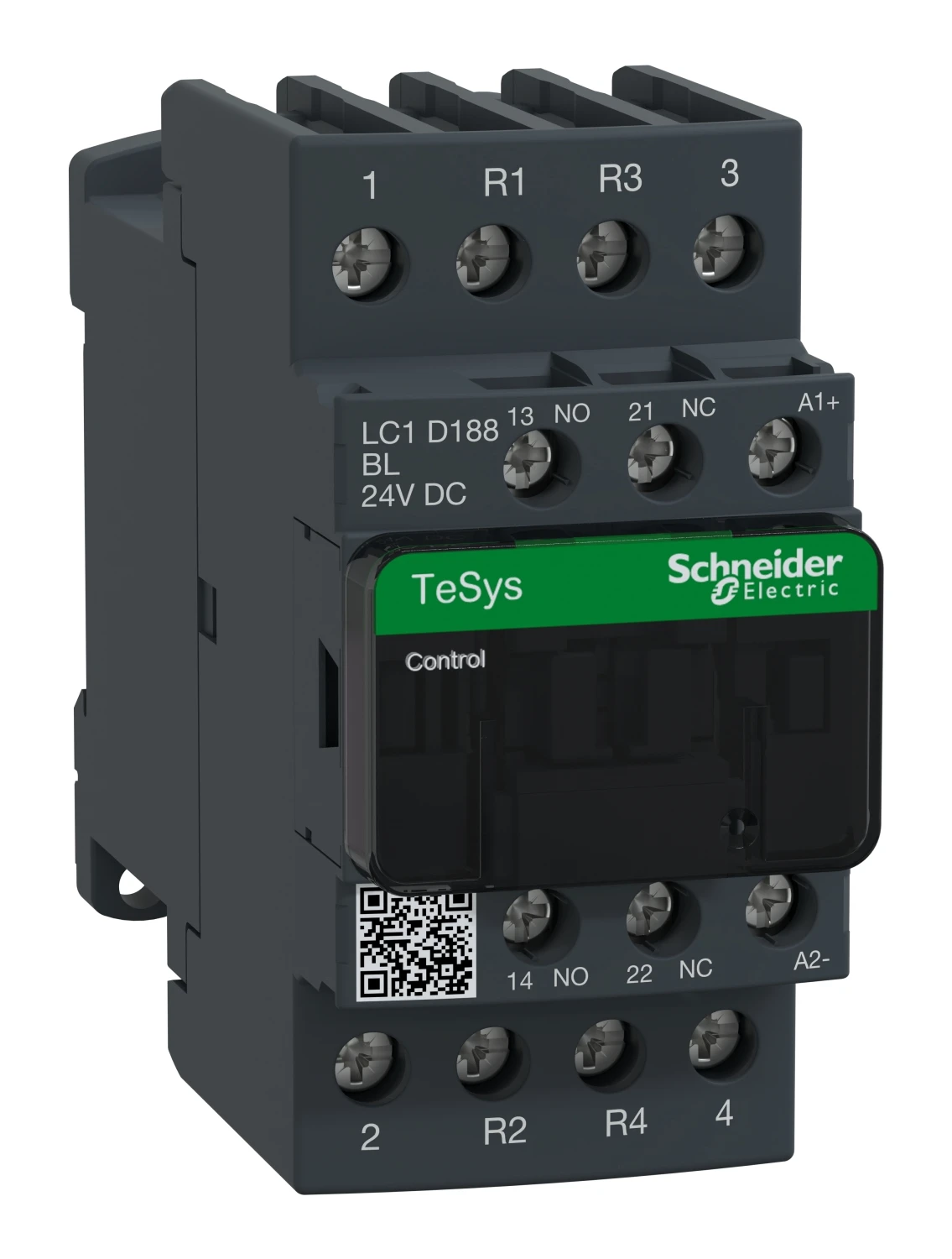 Contacteur TeSys Deca LC1D188BL — 4P, 32 A AC-1, commande 24 V CC, faible consommation