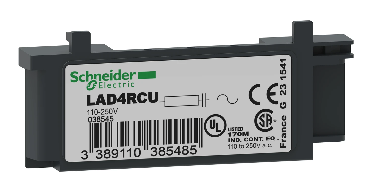 TeSys Deca LAD4RCU surge suppressor module — RC circuit, 110 to 250 V AC