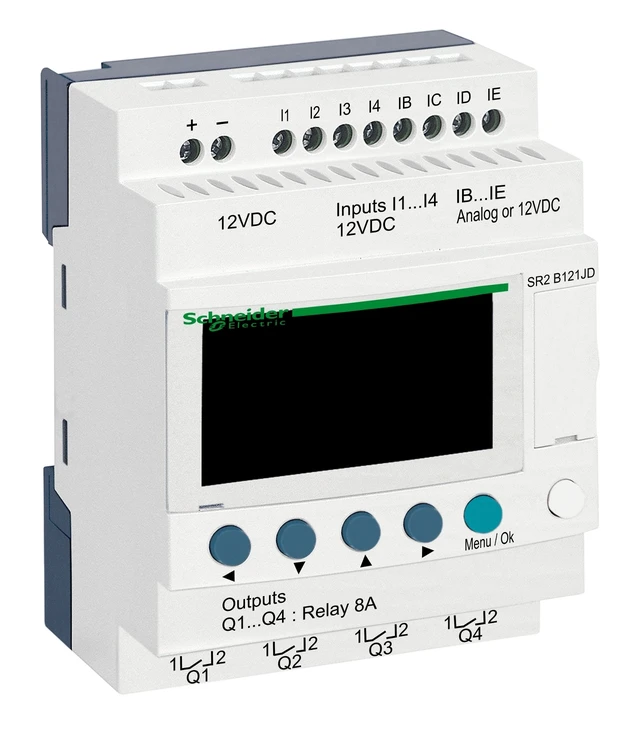 Zelio Logic SR2/SR3 SR2B121JD smart relay – 12 I/O – 12 V DC
