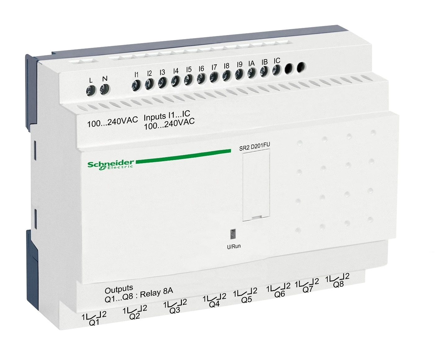 Zelio Logic SR2/SR3 SR2D201FU smart relay – 20 I/O – 100-240 V AC