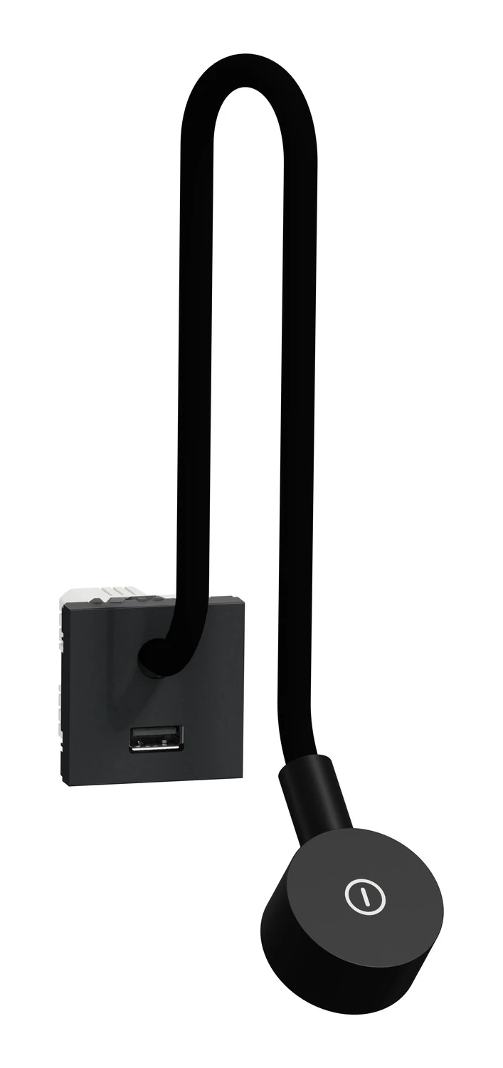 Liseuse avec chargeur USB New Unica NU360354 — anthracite — Schneider Electric