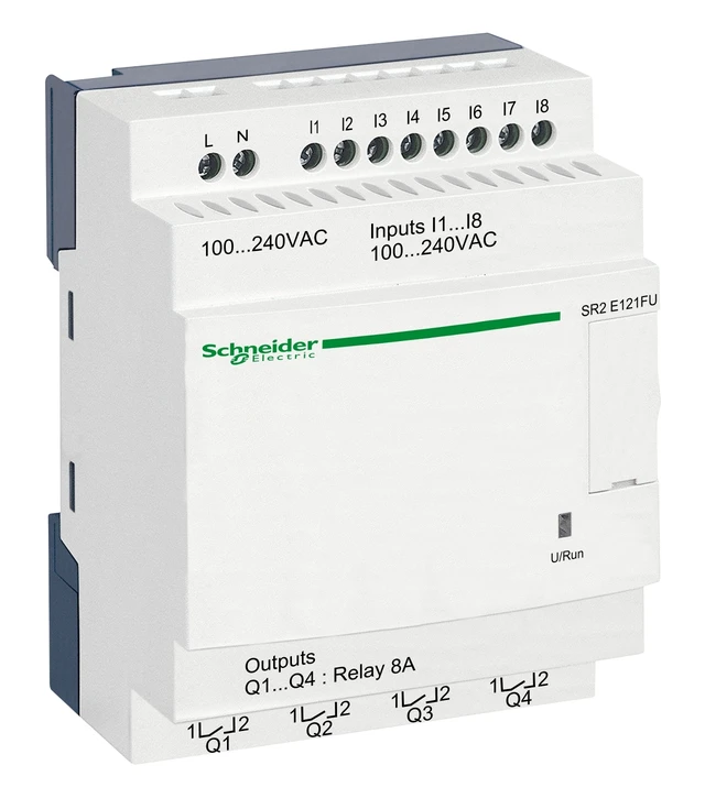Zelio Logic SR2/SR3 SR2E121FU smart relay – 12 I/O – 100-240 V AC