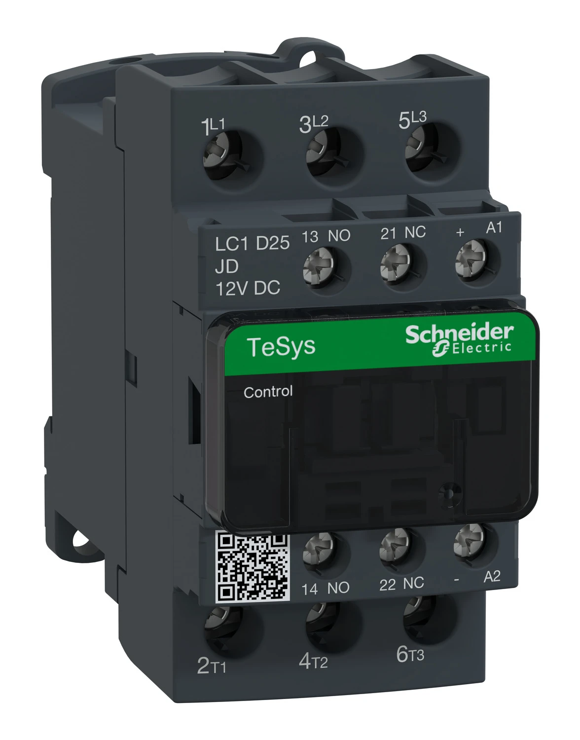 Contacteur TeSys Deca LC1D25JD — 3P, 25 A AC-3/AC-3e, commande 12 V CC