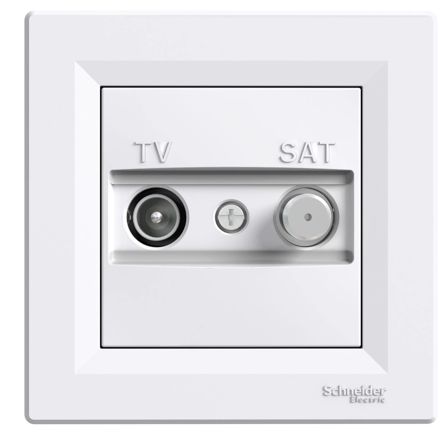 Asfora EPH3400421 tv / sat antenna outlet — white — Schneider Electric