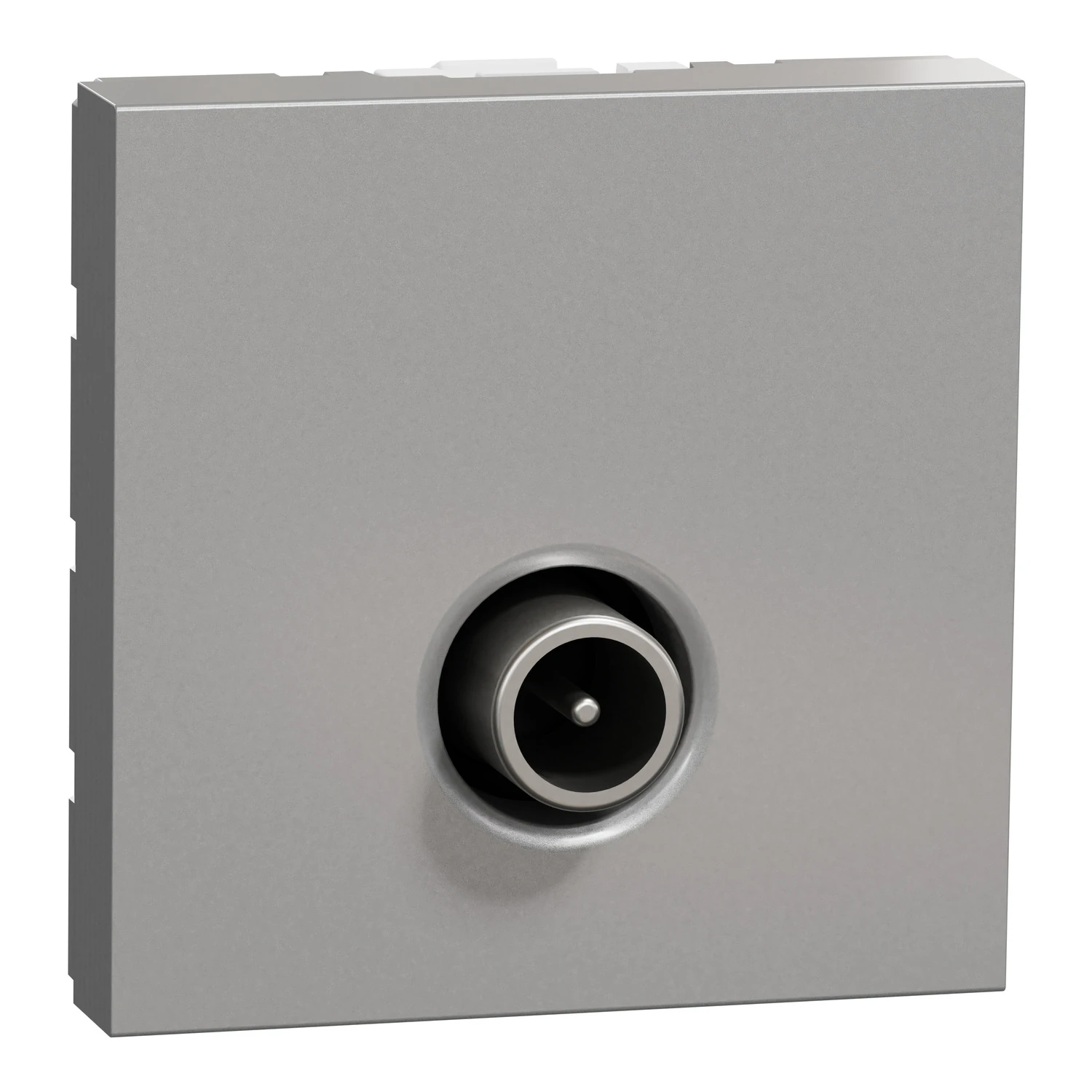 New Unica NU346230 tv socket — aluminium — Schneider Electric