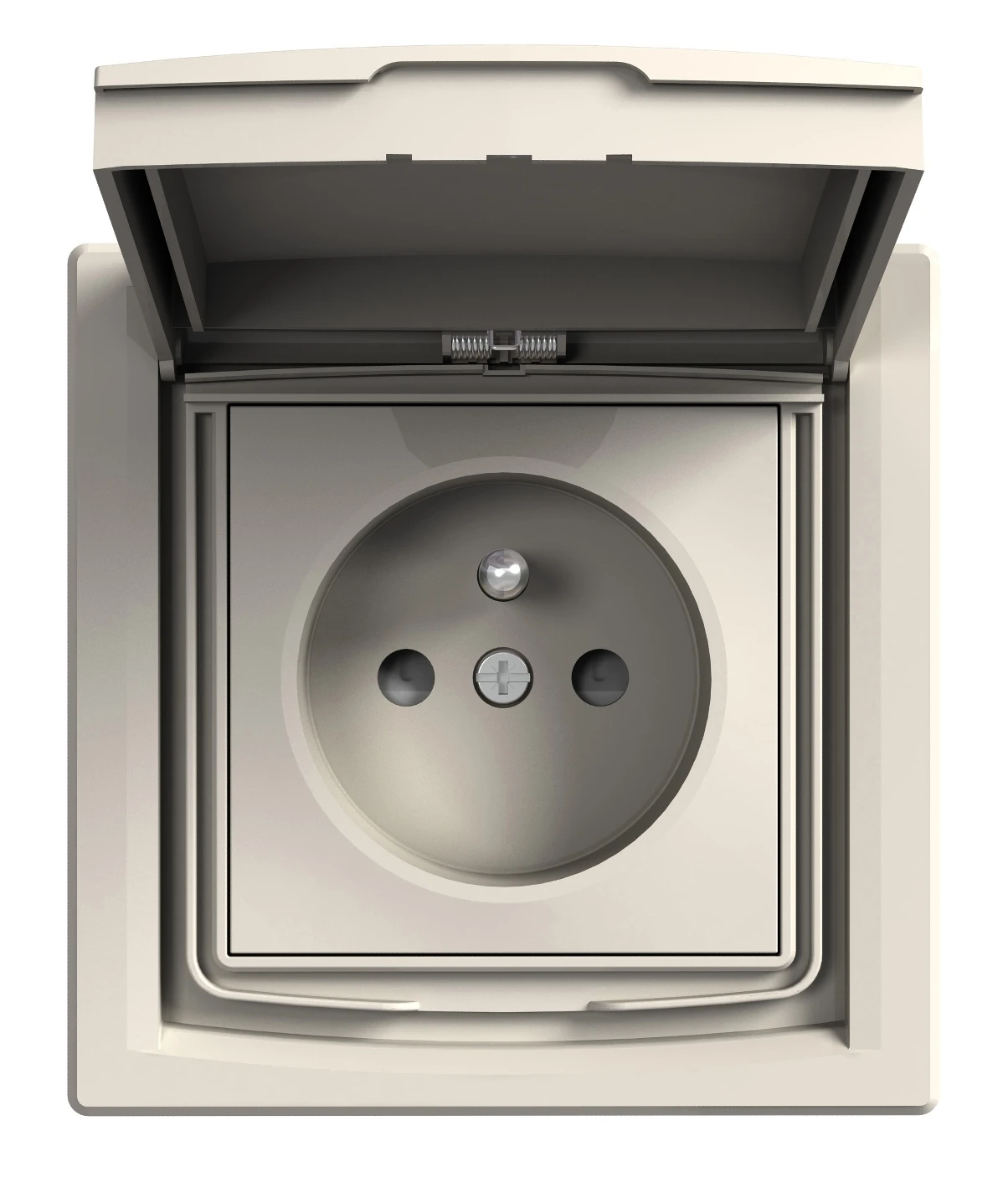 Asfora EPH2800323 earthed socket outlet — cream — Schneider Electric