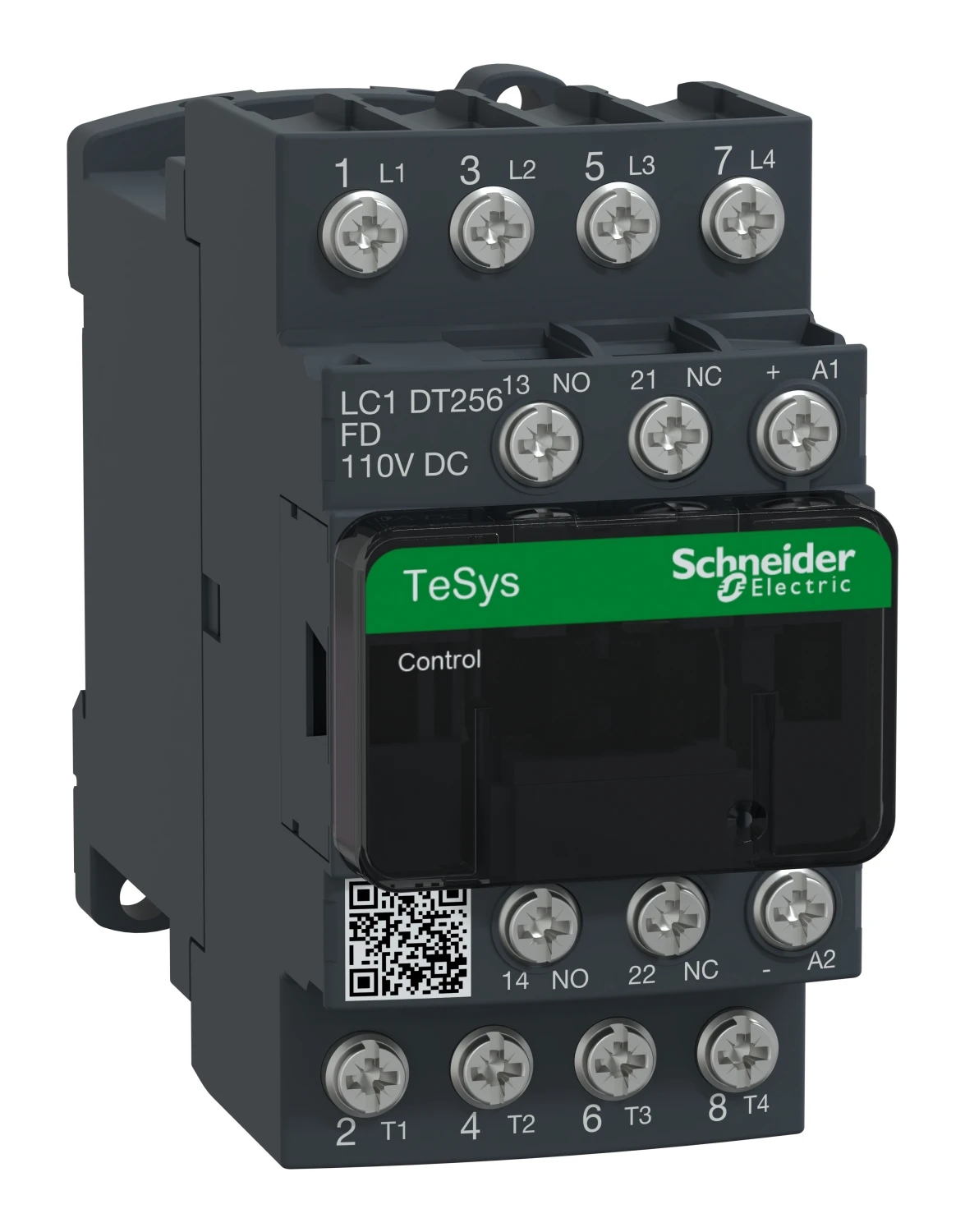 Contacteur TeSys Deca LC1DT256FD — 4P, 25 A AC-1, commande 110 V CC