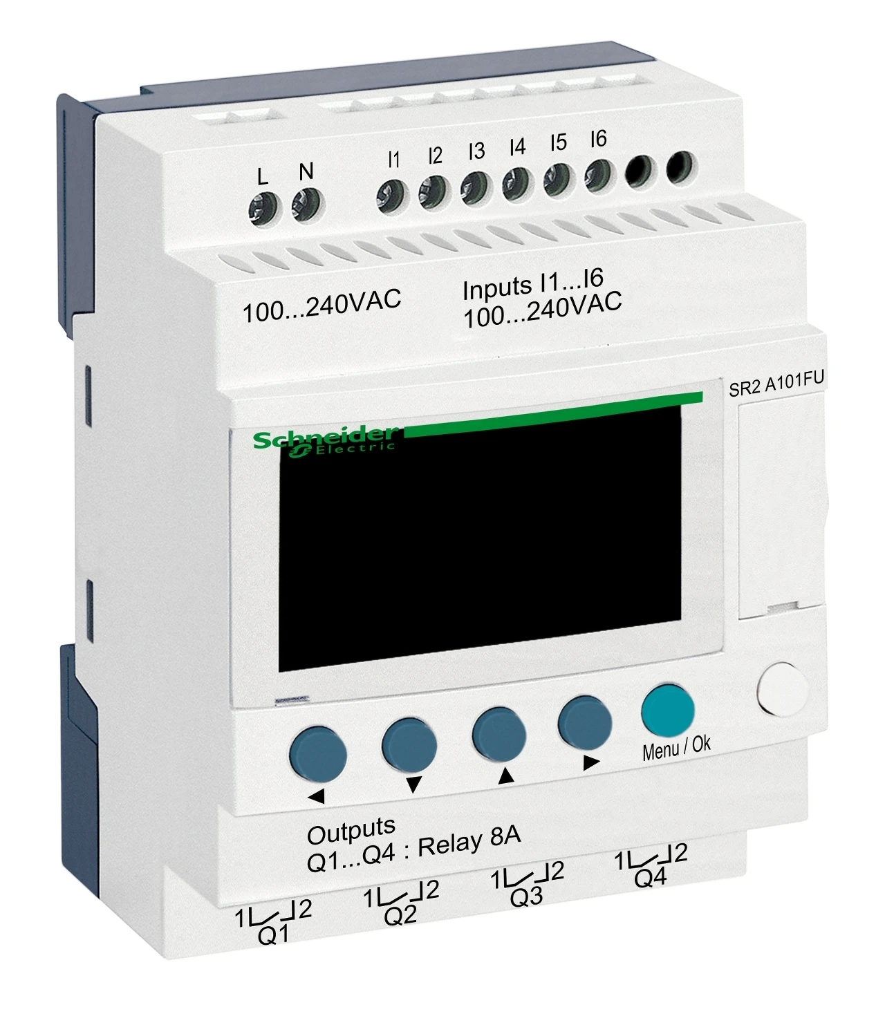 Zelio Logic SR2/SR3 SR2A101FU smart relay – 10 I/O – 100-240 V AC