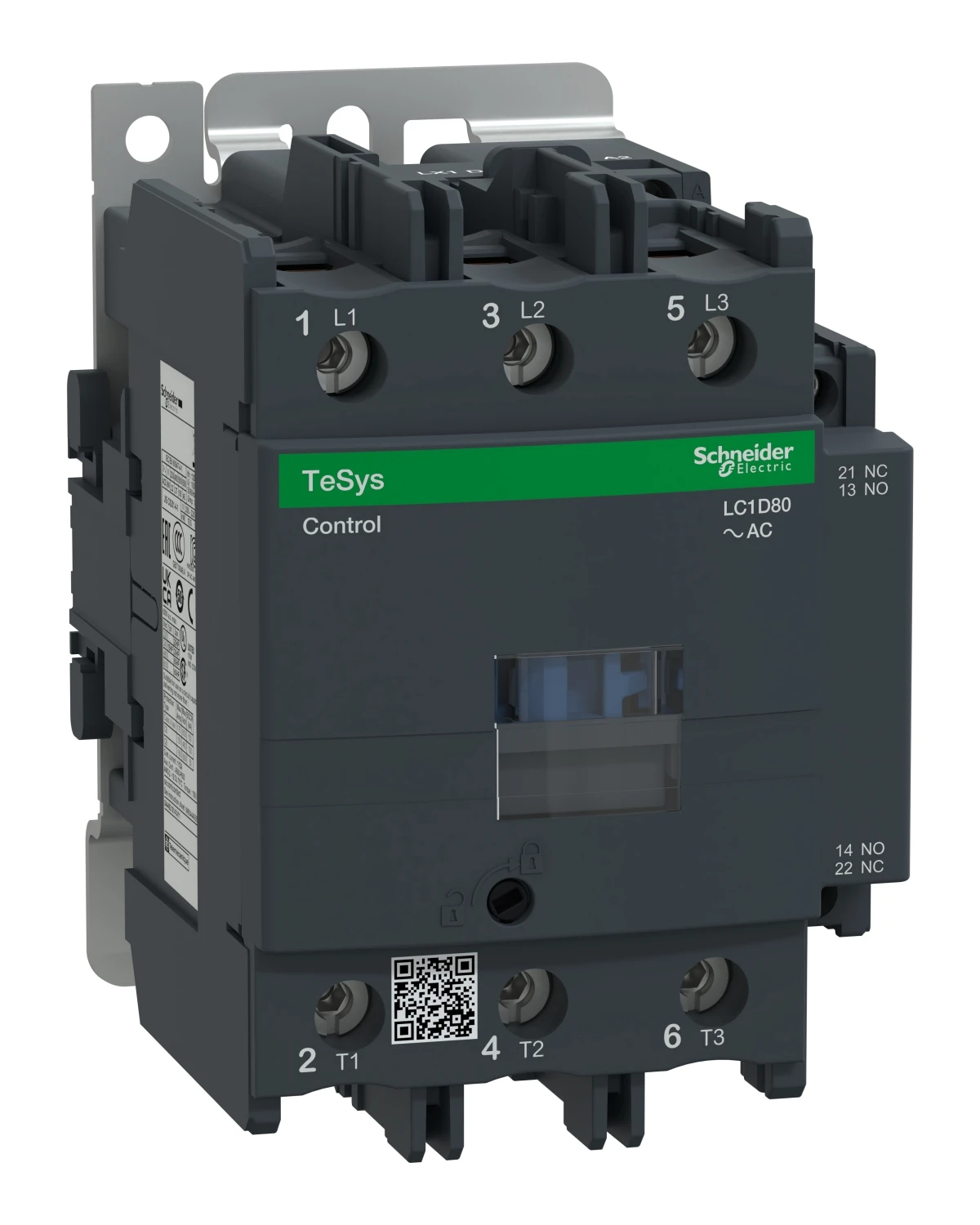 Contacteur TeSys Deca LC1D80Q5 — 3P, 80 A AC-3/AC-3e, commande 380 V CA, 50 Hz