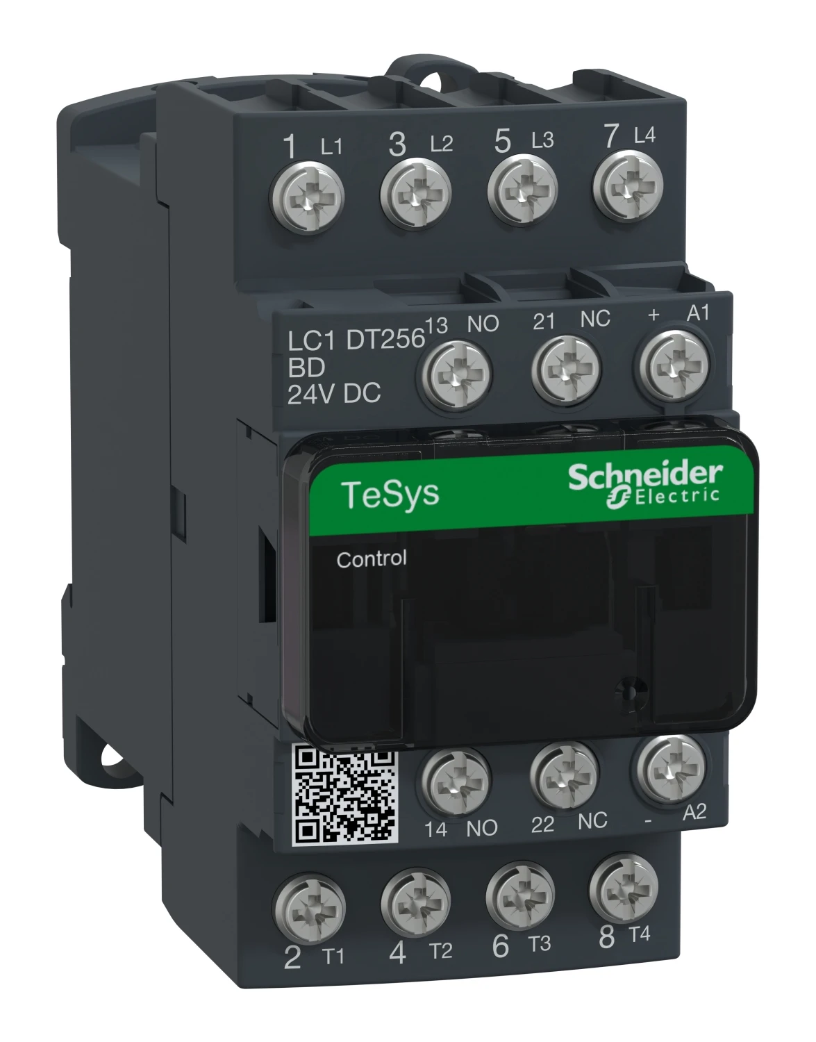 Contacteur TeSys Deca LC1DT256BD — 4P, 25 A AC-1, commande 24 V CC