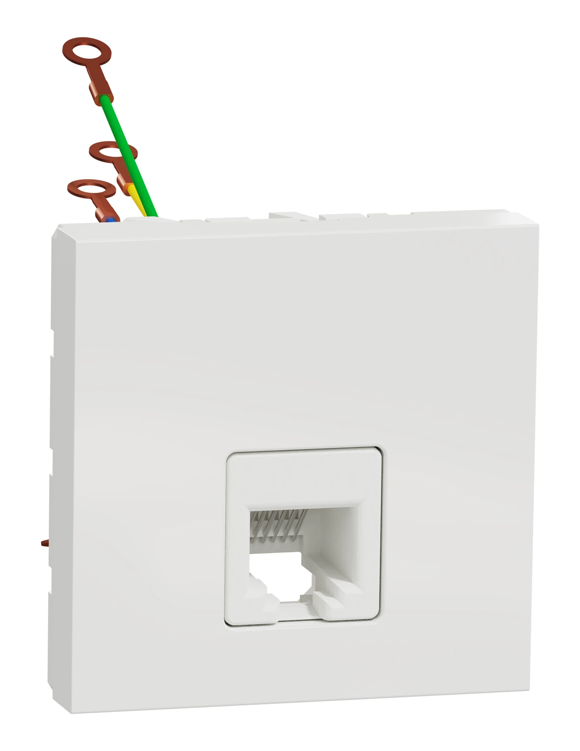 New Unica NU349718 rj12 telephone socket — white — Schneider Electric
